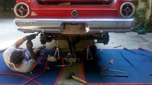 Ford Falcon Springs Being Installed